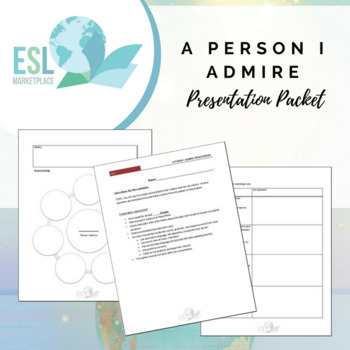 Preview of Presentation Project Packet - A Person I Admire