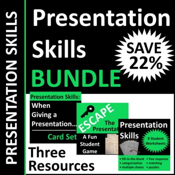 Preview of Presentation Skills Activities Bundle SAVE 22%
