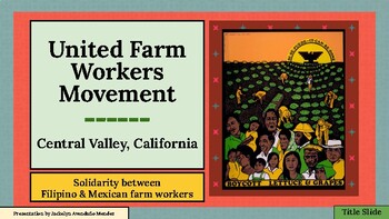 Preview of Presentation Slides: United Farmworkers Movement