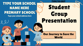 Preview of Presentation Student Group w/ Digital Stickers Fully Customizable Ready to Edit!