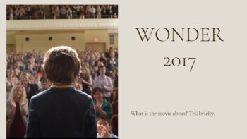 Preview of Presentation based on the movie "Wonder", 2017