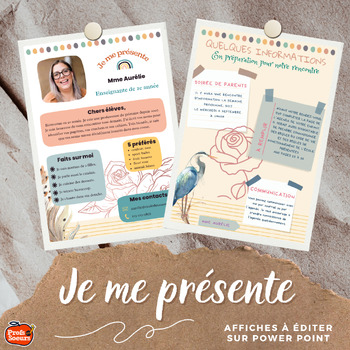 Présentation de l'enseignant by ProfsetSoeurs French Francais | TPT