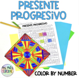 Presente Progresivo-Color by Number Spanish Present Progressive