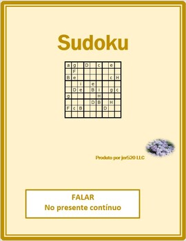 Preview of Presente contínuo (Present Progressive in Portuguese) Falar Sudoku