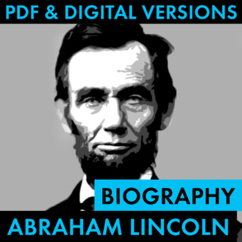 Preview of President Abraham Lincoln Biography Research Organizer, PDF & Google Drive, CCSS
