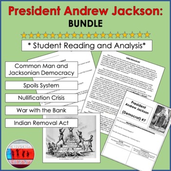 Preview of President Andrew Jackson Reading Bundle