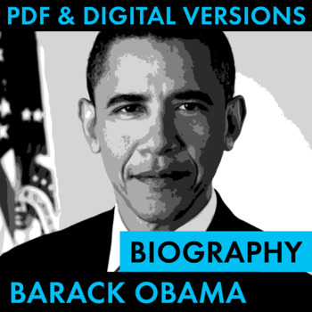 Preview of President Barack Obama Biography Research Organizer, PDF & Google Drive, CCSS