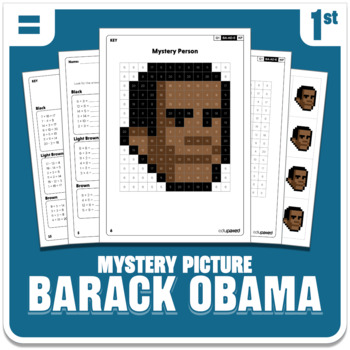 Preview of President Barack Obama Math Mystery Picture - Grade 1 Operations