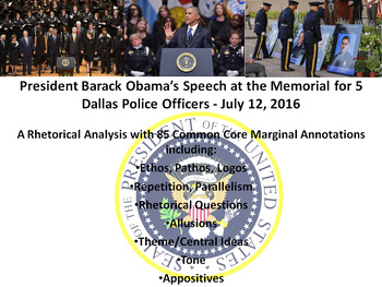 Preview of President Barack Obama's Address at Dallas Police Memorial - Rhetorical Analysis