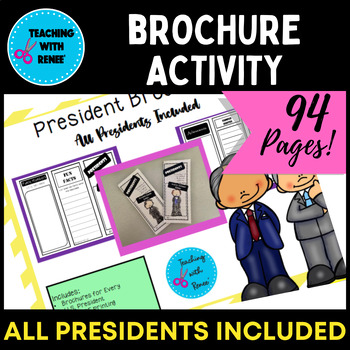 Preview of President Brochures Pamphlets Activity Trifold Research Project