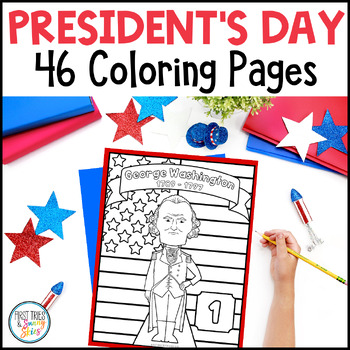 Preview of President Coloring Pages - Printable Presidents' Day Coloring Sheets
