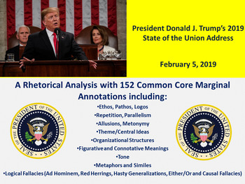 Preview of President Donald J. Trump's 2019 State of the Union Address– Rhetorical Analysis