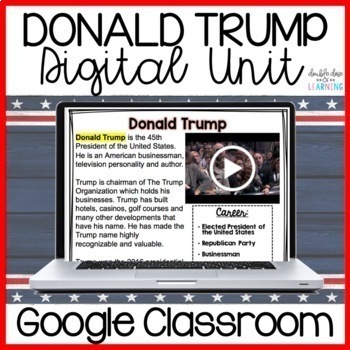 Preview of President Donald Trump Election 2020 Digital Distance Learning GOOGLE Unit