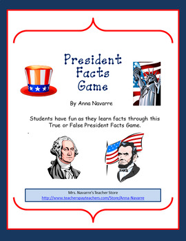 Preview of President Facts Game