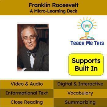 Preview of President Franklin D Roosevelt Informational Text Reading Passage and Activities