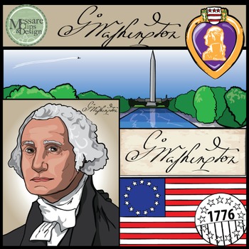 Preview of President George Washington Clip Art {Messare Clips and Design}