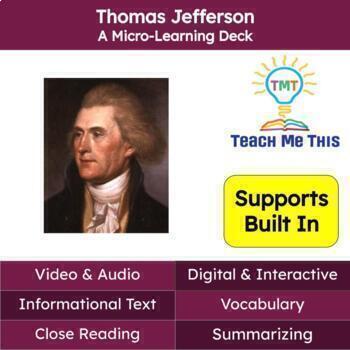 Preview of President Jefferson Informational Text Reading Passage and Activities