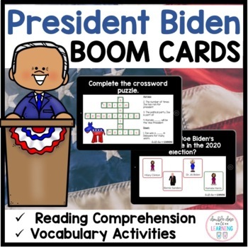 Preview of President Elect Joe Biden BOOM CARDS™ for Distance Learning