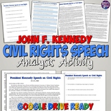 President Kennedy's Civil Rights Speech Worksheet