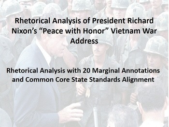 Preview of President Nixon’s “Peace with Honor” Vietnam War Address Rhetorical Analysis