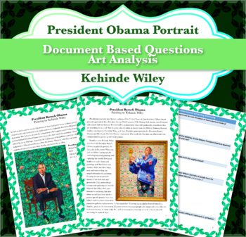 Preview of President Obama's Portrait Document Based Questions & Art Analysis + Bonus