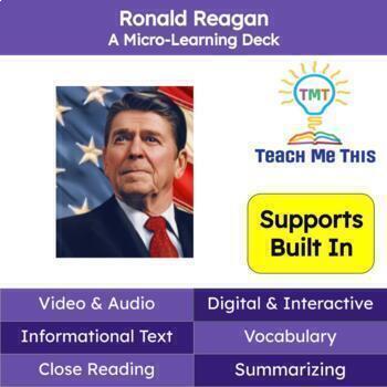 Preview of President Reagan Informational Text Reading Passage and Activities