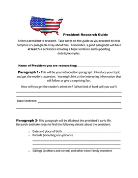 Preview of Biography Outline & Rubric for Presidents' Day