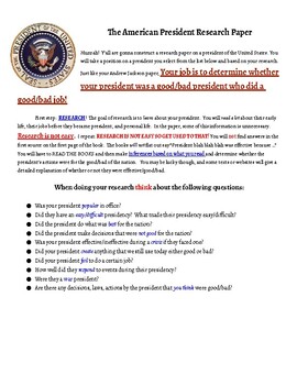 american president research paper topics
