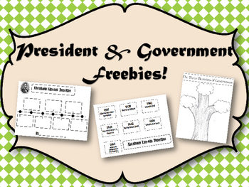 Preview of President Timelines & Branches of Government Freebie