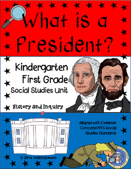 Preview of Presidents Unit Kindergarten First grade President's Day