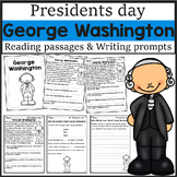 President day George Washington Reading passages & Writing