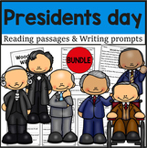 President day Reading passages & Writing prompts Activitie
