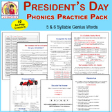 President's Day-10 Lesson Phonics Practice Pack-SpEd-Dysle