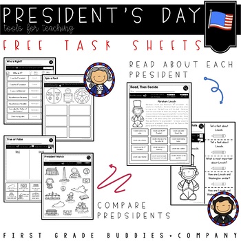 Preview of President's Day Activities | Printables + Book Companion Sheets