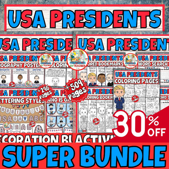 Preview of President's Day Activities-bulletin board ideas Super Bundle| February 30% OFF