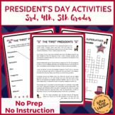 President's Day Activities for 3rd, 4th, 5th Grade: Print and Go