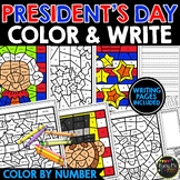 President's Day Activities for Math | Writing | Color by N