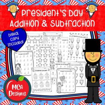Preview of President's Day Addition and Subtraction