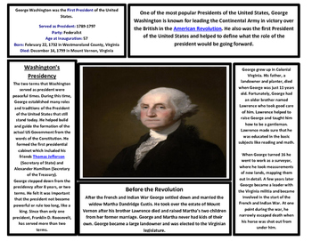 Preview of President's Day Articles (6 Articles)
