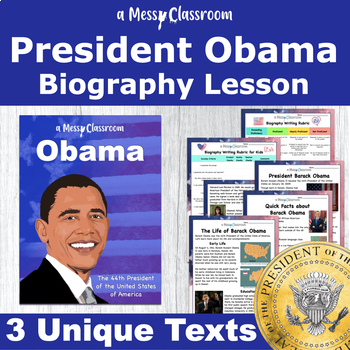 Preview of President’s Day Biography Lesson President Obama W.2.8 & RI.2.9, Fact & Opinion