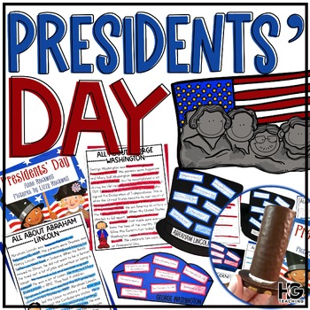 Preview of Presidents' Day Reading Activities, Craft, Writing, Informational Passages