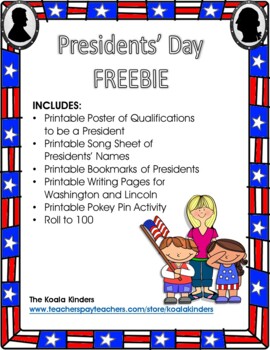 Preview of President's Day 2021 FREEBIE