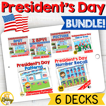 Preview of President's Day Boom Cards Bundle