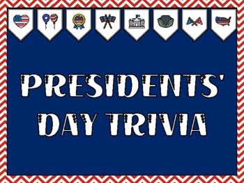 Preview of President's Day Bulletin Board Kit & Door Décor, PRESIDENTS' DAY TRIVIA