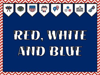 Preview of President's Day Bulletin Board Kit & Door Décor, RED, WHITE AND BLUE