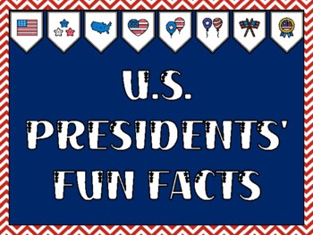 Preview of President's Day Bulletin Board Kit & Door Décor, U.S. PRESIDENTS' FUN FACTS ...