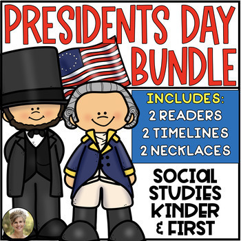 Preview of President's Day Bundle: Lincoln & Washington Timelines, Readers & Necklaces