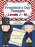 President's Day: CCSS Aligned Leveled Reading Passages and