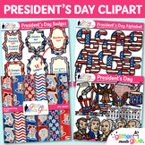 President's Day Clipart Bundle: Frames, Digital Paper, Alp