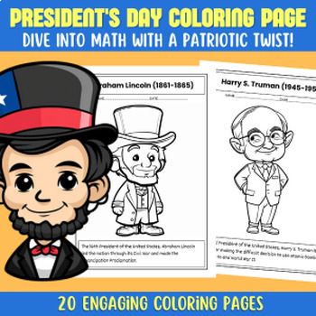 Preview of President's Day Coloring Page for Kids (Grades 1-4)
